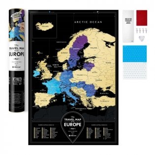 Карта "Travel Map Black Europe" фото книги 6