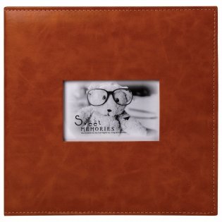 Фотоальбом "Premium Brown", 20 магнитных листов 30х32 см, под кожу, цвет обложки коричневый фото книги 2