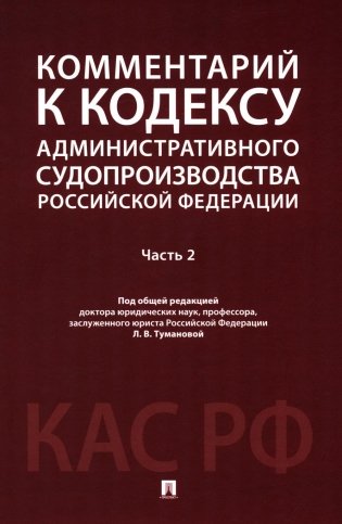 Комментарий к Кодексу административного судопроизводства РФ. В 2 ч. Ч. 2 фото книги