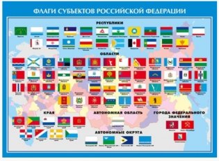 Плакат "Флаги субъектов Российский Федерации", А2 фото книги