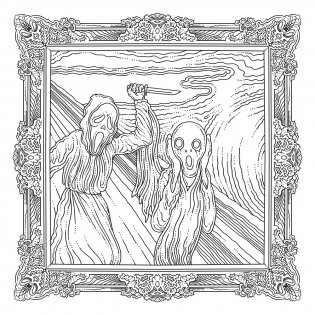 The Beauty of Horror 6: Famous Monsterpieces Coloring Book фото книги 8