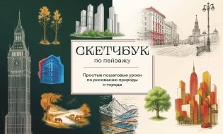 Скетчбук по пейзажу. Простые пошаговые уроки по рисованию природы и города фото книги