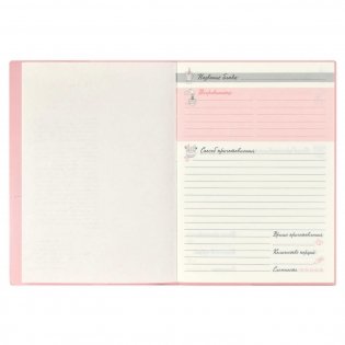 Книга для записи кулинарных рецептов, A6+, 96 листов, цвет: розовый фото книги 4