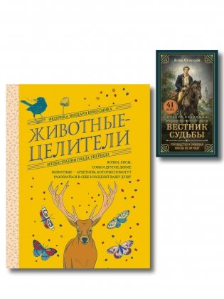 Комплект из 2-х книг: Вестник судьбы. Оракул Ленорман (41 карта и руководство по QR-коду в коробке) + Животные-целители. Волки, лисы, совы и другие дикие животные-архетипы, которые помогут разобраться в себе и исцелят вашу душу фото книги