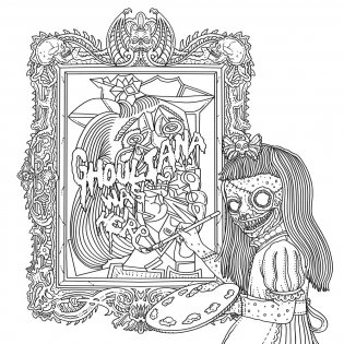 The Beauty of Horror 6: Famous Monsterpieces Coloring Book фото книги 9