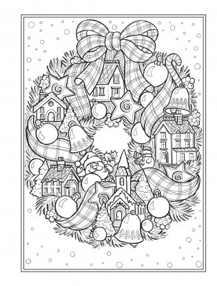 Creative Haven Home for the Holidays Coloring Book фото книги 11