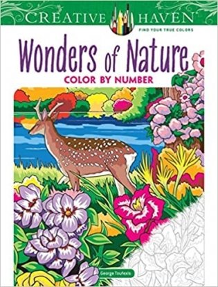 Creative haven wonders of nature color by number фото книги