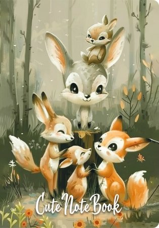 Cute Animals Notebook (А6, 32 л., дизайнерская бумага) фото книги