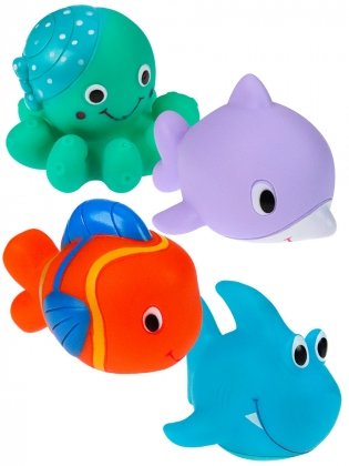 Набор игрушек для купания "Жители подводного мира-1" (4 штуки) фото книги