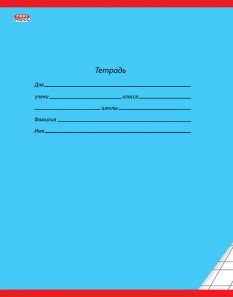 Тетрадь "Классика", А5, 12 листов, косая линия, голубая фото книги