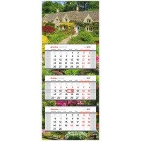 Календарь "Premium. Домик в саду", квартальный, с бегунком, на 2017 год фото книги