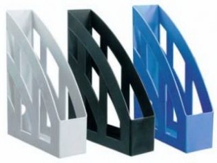 Подставка для бумаг вертикальная "Basic", 75 мм, черная фото книги