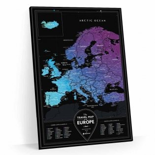 Карта "Travel Map Black Europe" фото книги 9