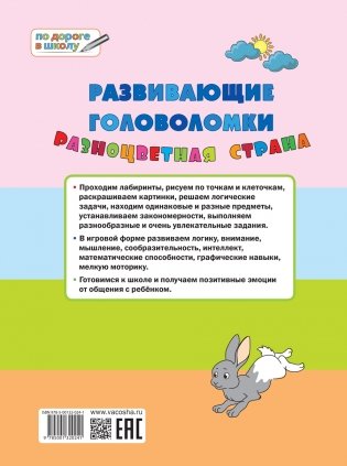 Развивающие головоломки. Разноцветная страна. Развивающее пособие для детей 5-7 лет фото книги 3