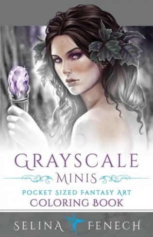 Grayscale Minis - Pocket Sized Fantasy Art Coloring Book фото книги