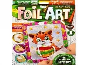 Аппликация цветной фольгой "Foil Art" (тигренок) фото книги