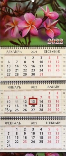 Календарь квартальный "Тропический цветок" на 2022 год фото книги