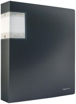 Папка 80 вкладышей с карманом "Perlen", 1.1 мм, мокрый асфальт Metallic фото книги