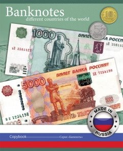 Тетрадь "Банкноты", А5, 48 листов, клетка фото книги 2