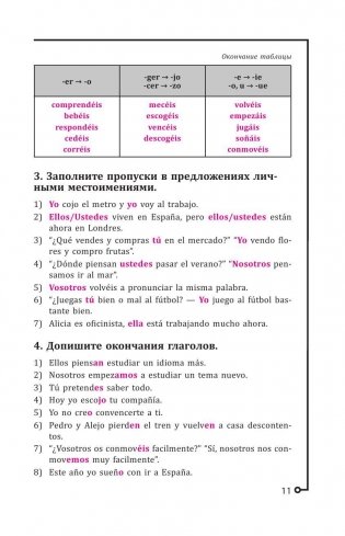Испанская грамматика. Упражнения для тренинга и тесты с красной карточкой фото книги 11