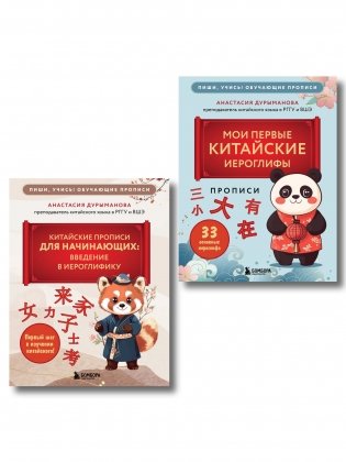 Комплект из 2-х книг: Прописи: мои первые китайские иероглифы и Китайские прописи для начинающих: введение в иероглифику (ИК) фото книги
