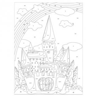 Раскраска по номерам "Замок", А5, с акриловыми красками фото книги 4