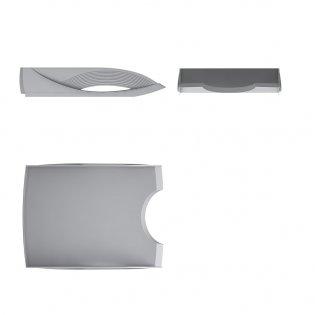 Лоток для бумаг горизонтальный "Rainbow", серый фото книги 3