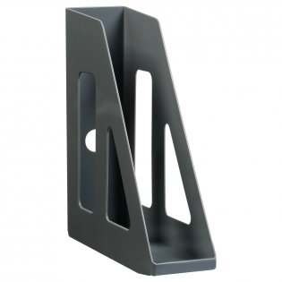 Лоток для бумаг вертикальный СТАММ "Актив", серый, ширина 70мм фото книги 4