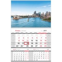 Календарь квартальный "Mono premium. Мегаполис", с бегунком, на 2017 год фото книги