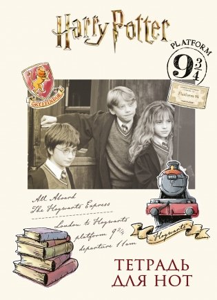 Тетрадь для нот. Гарри Поттер и философский камень (12 л., А4, вертикальная, скрепка) фото книги