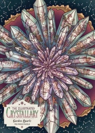 Illustrated crystallary puzzle: garden quartz (750 pieces) фото книги