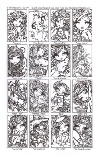 Sweet & Simple Mermaids & More to Color Pocket-Sized Coloring Book фото книги 2