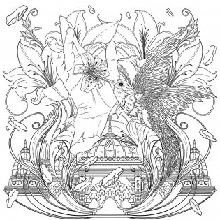 Mythographic Color and Discover: Shangri-La: An Artist's Coloring Book of Fantasy Worlds фото книги 4