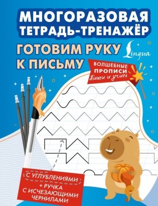 Готовим руку к письму. Многоразовая тетрадь-тренажёр фото книги