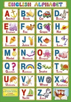 Плакат "English alphabet" фото книги