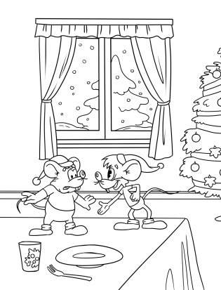 Зимние приключения кота Леопольда. Раскраска фото книги 3