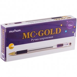 Комплект ручек шариковых "MC Gold", фиолетовая, 0,5 мм, грип (12 ручек в комплекте) (количество товаров в комплекте: 12) фото книги 3