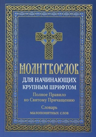 Молитвослов для начинающих крупным шрифтом. Полное Правило ко Святому Причащению: словарь малопонятных слов фото книги