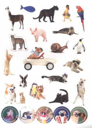 100 наклеек. Забавные животные фото книги 5