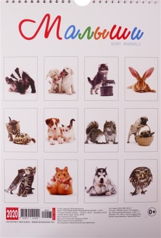 Календарь на 2020 год "Малыши" (КР21-20027) фото книги 2