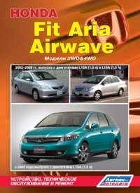 Honda Fit Aria (модели 2WD&4WD 2002-2009 гг. выпуска), Honda Airwave c 2005 года выпуска. Устройство, техническое обслуживание и ремонт фото книги