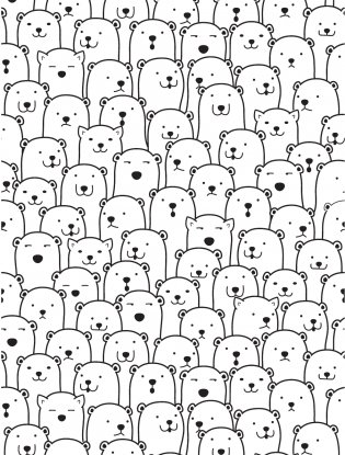 Котики и другие анальгетики. Раскраска-антистресс фото книги 4