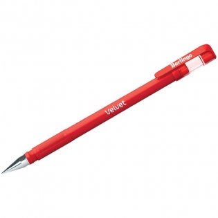 Ручка гелевая Berlingo "Velvet" красная, 0,5 мм, прорезиненный корпус. Арт. CGp_50127 фото книги
