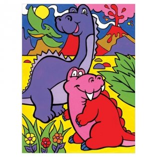 Раскраска по номерам "Динозавры", А4, с акриловыми красками фото книги 5