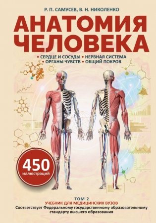Анатомия человека. Сердце и сосуды, нервная система, органы чувств, общий покров фото книги