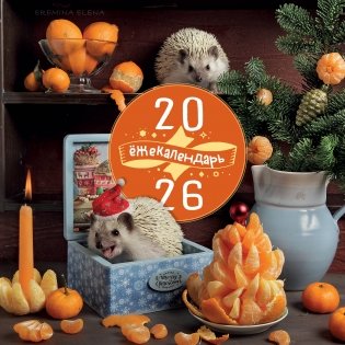 Ёжекалендарь. Сочные мандаринки. Календарь настенный на 2026 год (300х300) фото книги