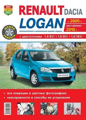 Renault Dacia / Logan c 2005 г., рестайлинг 2010 г. (автоматическая и механическая коробки передач). Все операции в цветных фотографиях фото книги