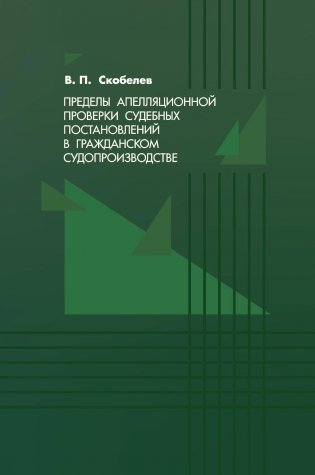 Пределы апелляционной проверки судебных постановлений в гражданском судопроизводстве фото книги