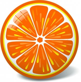 Мяч "Апельсин", 23 см фото книги