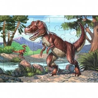 Пазл Динозавр Тиранозавр, 30 деталей фото книги